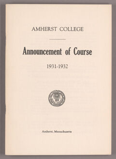 Thumbnail for Announcement of courses 1931-1932 - Image 1