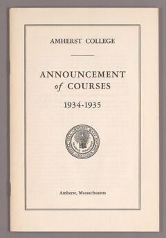 Thumbnail for Announcement of courses 1934-1935 - Image 1