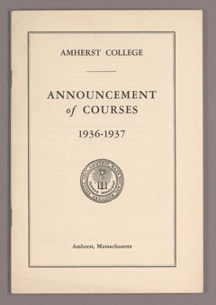Thumbnail for Announcement of courses 1936-1937 - Image 1