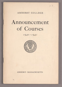 Thumbnail for Announcement of courses 1940-1941 - Image 1