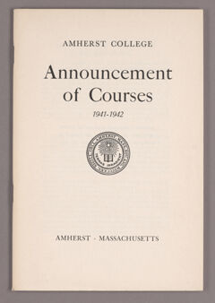 Thumbnail for Announcement of courses 1941-1942 - Image 1