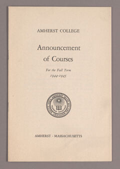 Thumbnail for Announcement of courses for the fall term 1944-1945 - Image 1
