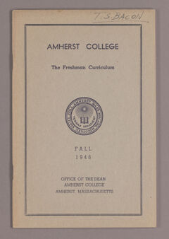 Thumbnail for The freshman curriculum fall 1946 - Image 1