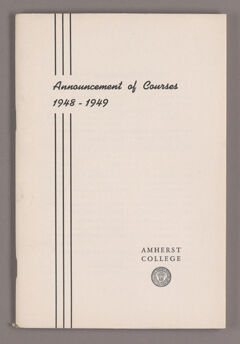 Thumbnail for Announcement of courses 1948-1949 - Image 1