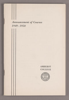Thumbnail for Announcement of courses 1949-1950 - Image 1