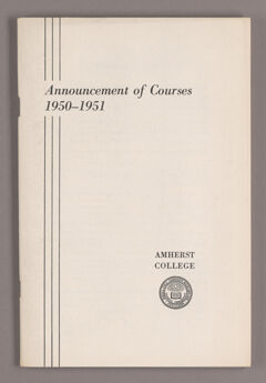 Thumbnail for Announcement of courses 1950-1951 - Image 1