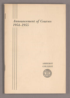 Thumbnail for Announcement of courses 1954-1955 - Image 1