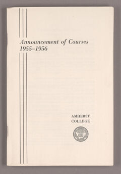 Thumbnail for Announcement of courses 1955-1956 - Image 1