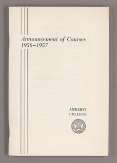 Thumbnail for Announcement of courses 1956-1957 - Image 1