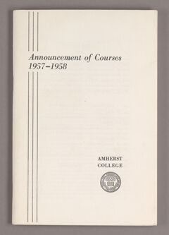 Thumbnail for Announcement of courses 1957-1958 - Image 1