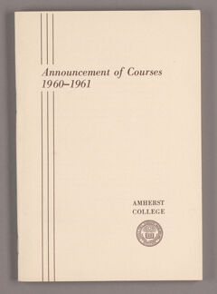 Thumbnail for Announcement of courses 1960-1961 - Image 1