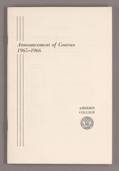 Thumbnail for Announcement of courses 1965-1966 - Image 1