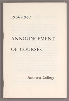 Thumbnail for Announcement of courses 1966-1967 - Image 1