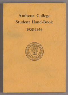 Thumbnail for Student hand-book of Amherst College, 1935-1936 - Image 1