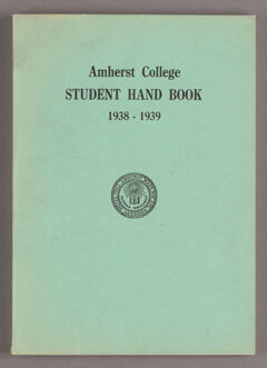 Thumbnail for Student hand-book of Amherst College, 1938-1939 - Image 1