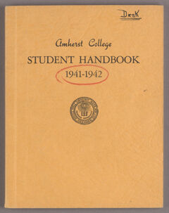 Thumbnail for Student hand-book of Amherst College, 1941-1942 - Image 1