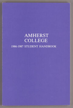 Thumbnail for Amherst College 1986-87 student handbook - Image 1