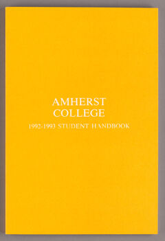Thumbnail for Amherst College 1992-1993 student handbook - Image 1