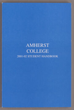Thumbnail for Amherst College 2001-02 student handbook - Image 1