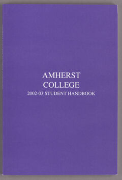 Thumbnail for Amherst College 2002-03 student handbook - Image 1