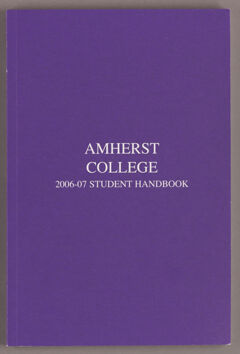 Thumbnail for Amherst College 2006-07 student handbook - Image 1