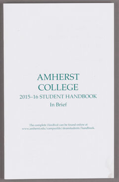 Thumbnail for Amherst College 2015-16 student handbook in brief - Image 1