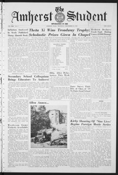 Thumbnail for Amherst Student, 1959 September 24 - Image 1