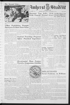 Thumbnail for Amherst Student, 1959 September 28 - Image 1
