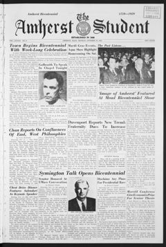 Thumbnail for Amherst Student, 1959 October 19 - Image 1