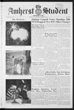 Thumbnail for Amherst Student, 1959 October 29 - Image 1