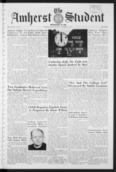 Thumbnail for Amherst Student, 1959 November 2 - Image 1