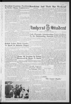 Thumbnail for Amherst Student, 1959 November 9 - Image 1