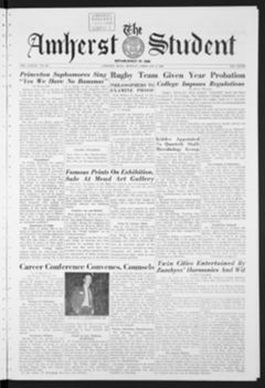 Thumbnail for Amherst Student, 1960 February 8 - Image 1