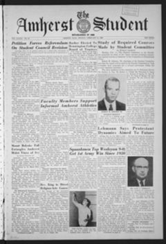 Thumbnail for Amherst Student, 1960 February 15 - Image 1