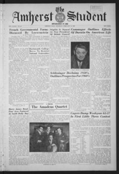 Thumbnail for Amherst Student, 1960 February 18 - Image 1