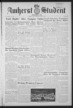 Thumbnail for Amherst Student, 1960 April 14 - Image 1