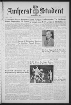 Thumbnail for Amherst Student, 1960 December 5 - Image 1