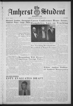 Thumbnail for Amherst Student, 1960 December 12 - Image 1