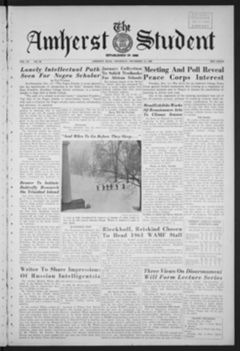 Thumbnail for Amherst Student, 1960 December 15 - Image 1
