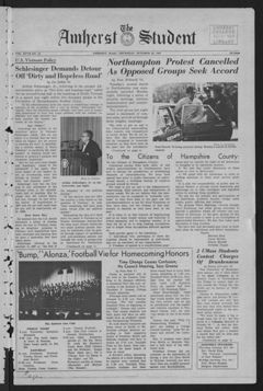 Thumbnail for Amherst Student, 1967 October 26 - Image 1