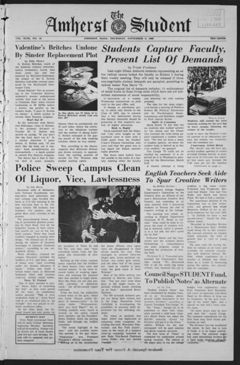 Thumbnail for Amherst Student, 1969 November 6, spoof issue - Image 1