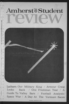 Thumbnail for Amherst Student Review, 1973 September 26 - Image 1