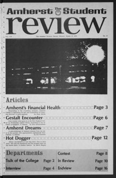 Thumbnail for Amherst Student Review, 1975 March 17 - Image 1
