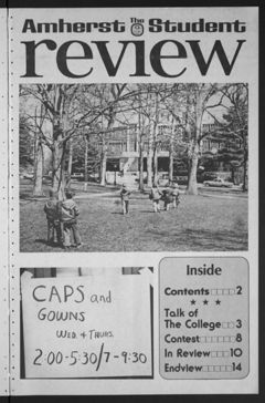 Thumbnail for Amherst Student Review, 1975 May 9 - Image 1