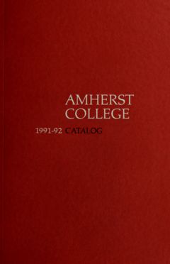 Thumbnail for Amherst College Catalog 1991/1992 - Image 1