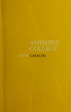 Thumbnail for Amherst College Catalog 1992/1993 - Image 1