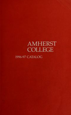 Thumbnail for Amherst College Catalog 1996/1997 - Image 1