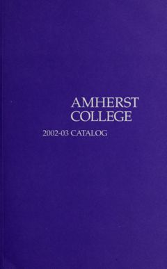 Thumbnail for Amherst College Catalog 2002/2003 - Image 1