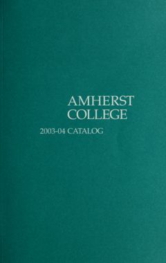 Thumbnail for Amherst College Catalog 2003/2004 - Image 1