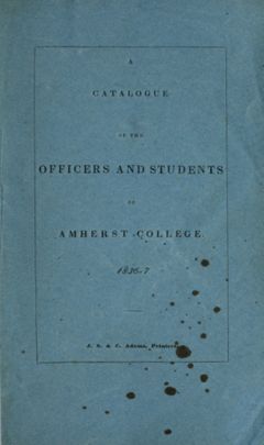 Thumbnail for Amherst College Catalog 1836/1837 - Image 1
